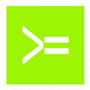 Sign for Greater Than